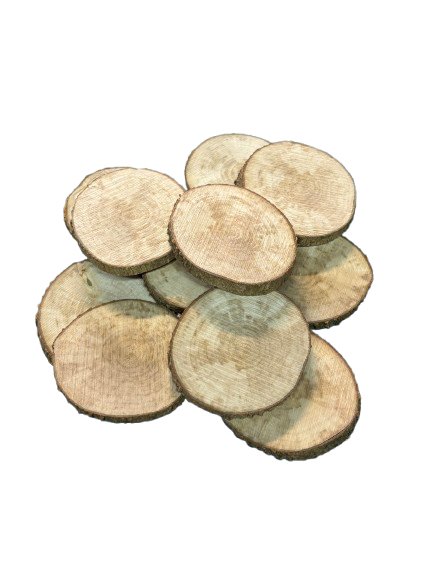 Lot de 10 rondelles de bois - Bois Naturel Ø à choisir entre 8 et 11 cm