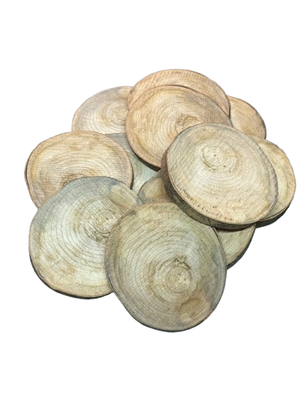 Lot de 10 rondelles de bois - Bois Naturel Ø à choisir entre 8 et 11 cm